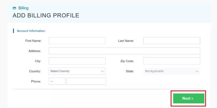 kamatera Billing Profile