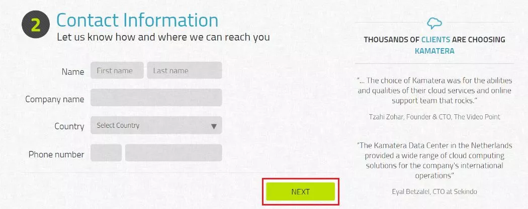 kamatera Contact Imfomation