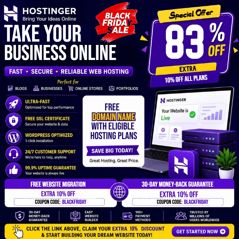 Hostinger India Black Friday 2026 Sale