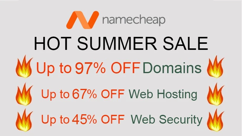 Namecheap Summer Sale